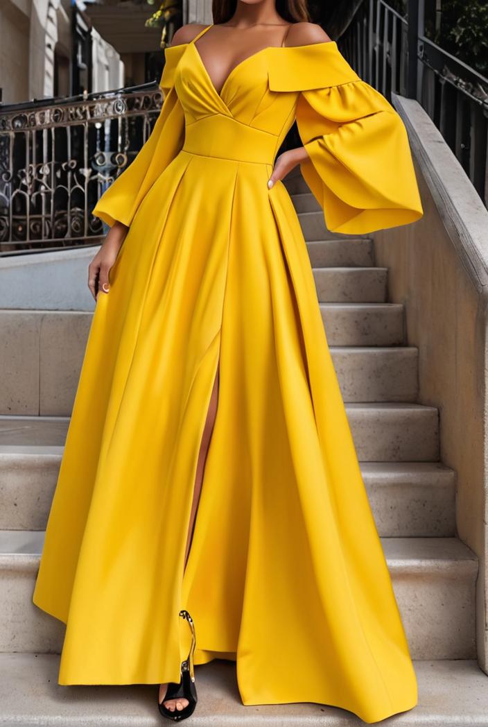v neck long sleeve pleated dress 110928