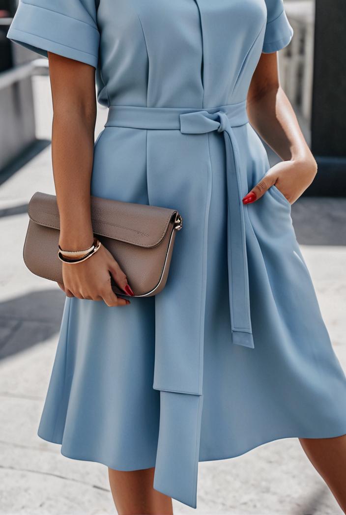 a line flap pockets rolled sleeve v neck casual lapel denim maxi dresses 105580