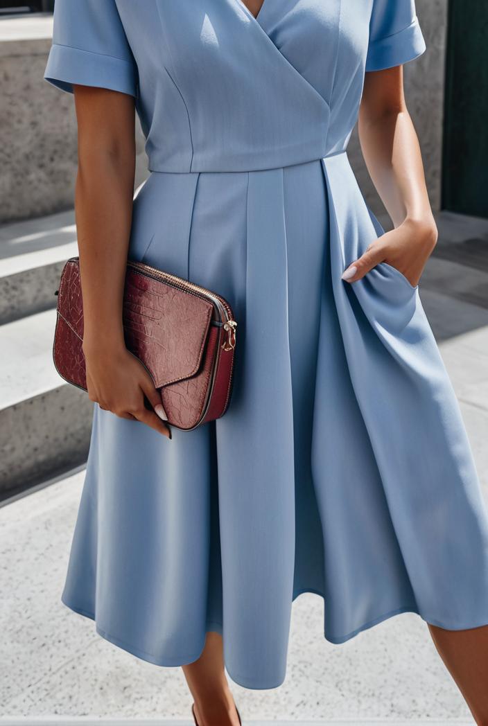 a line flap pockets rolled sleeve v neck casual lapel denim maxi dresses 105581