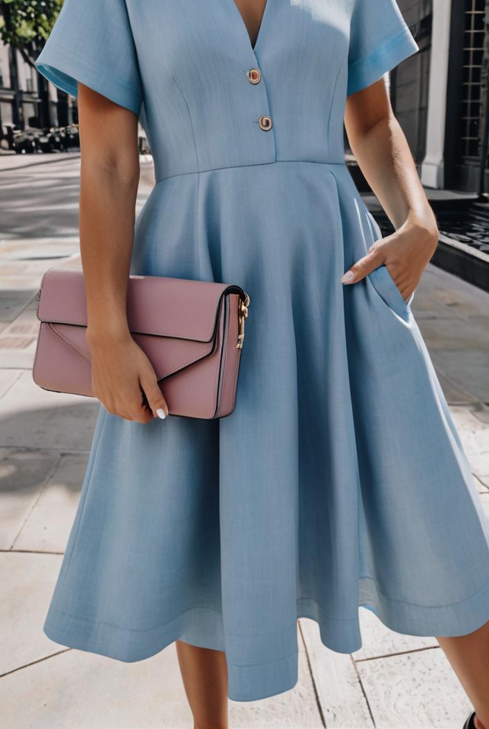 a line flap pockets rolled sleeve v neck casual lapel denim maxi dresses 105583