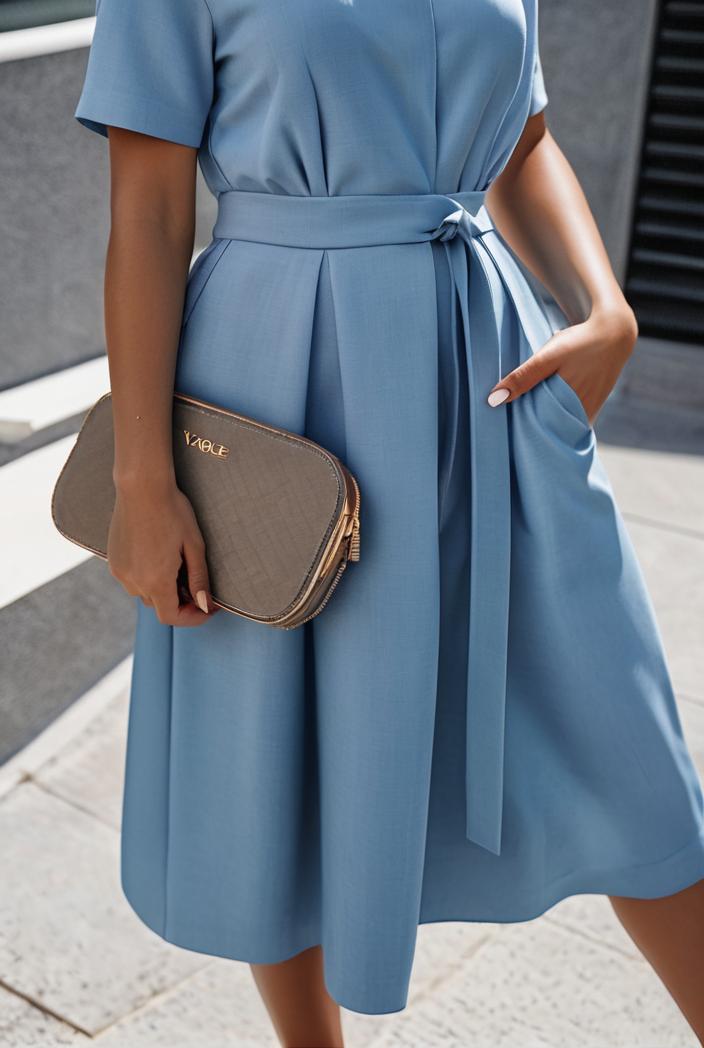 a line flap pockets rolled sleeve v neck casual lapel denim maxi dresses 109779