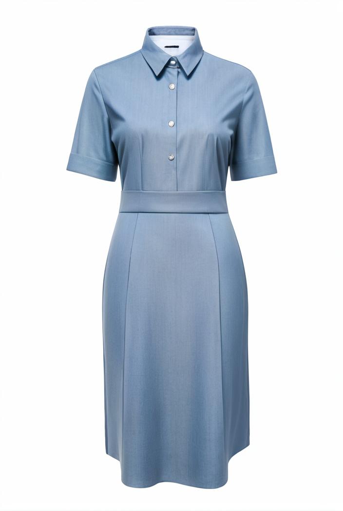 a line flap pockets rolled sleeve v neck casual lapel denim maxi dresses 109797