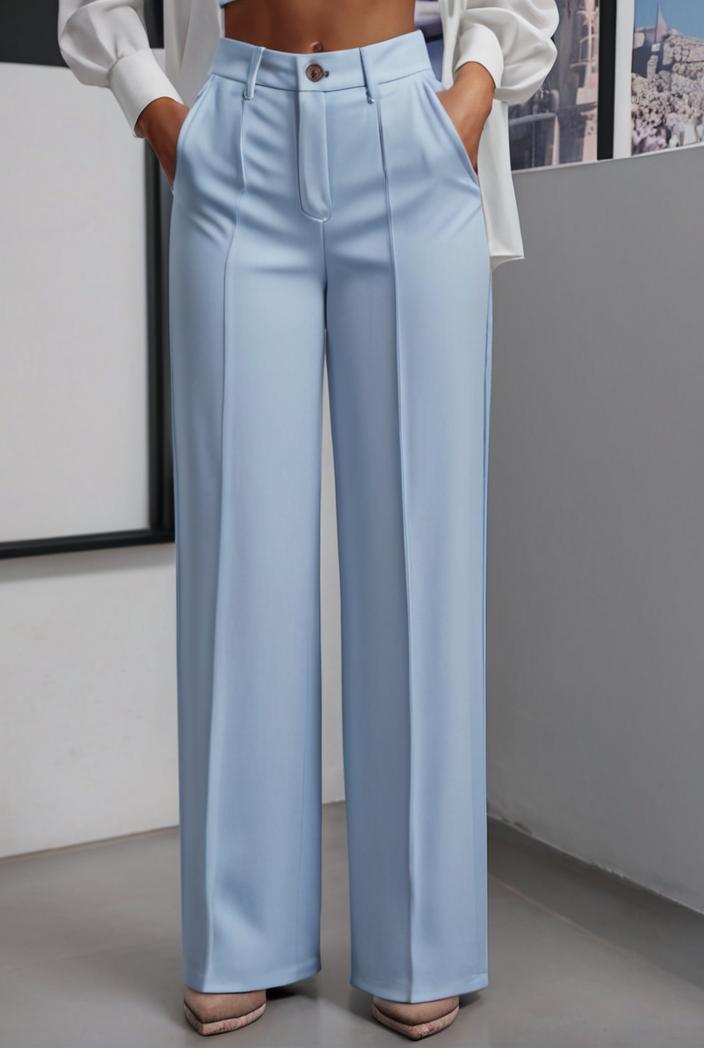 one shoulder crop top mopping pants two piece suit 124971