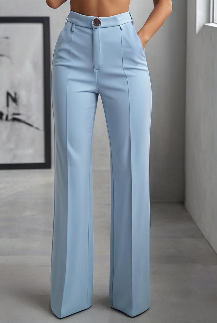 one shoulder crop top mopping pants two piece suit 124975