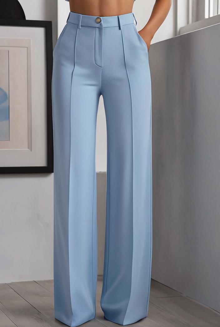 one shoulder crop top mopping pants two piece suit 124976