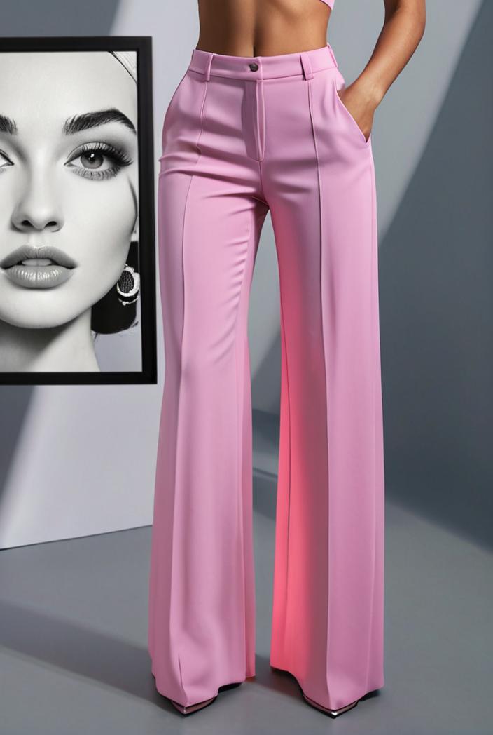 one shoulder crop top mopping pants two piece suit 124988