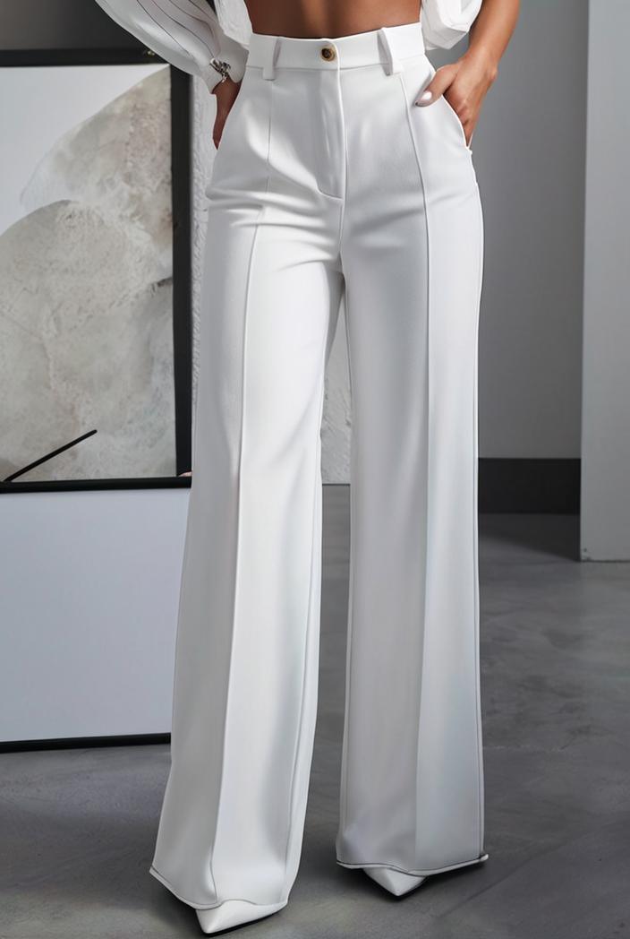 one shoulder crop top mopping pants two piece suit 124993