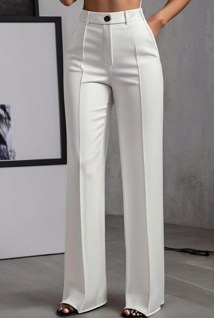 one shoulder crop top mopping pants two piece suit 124994