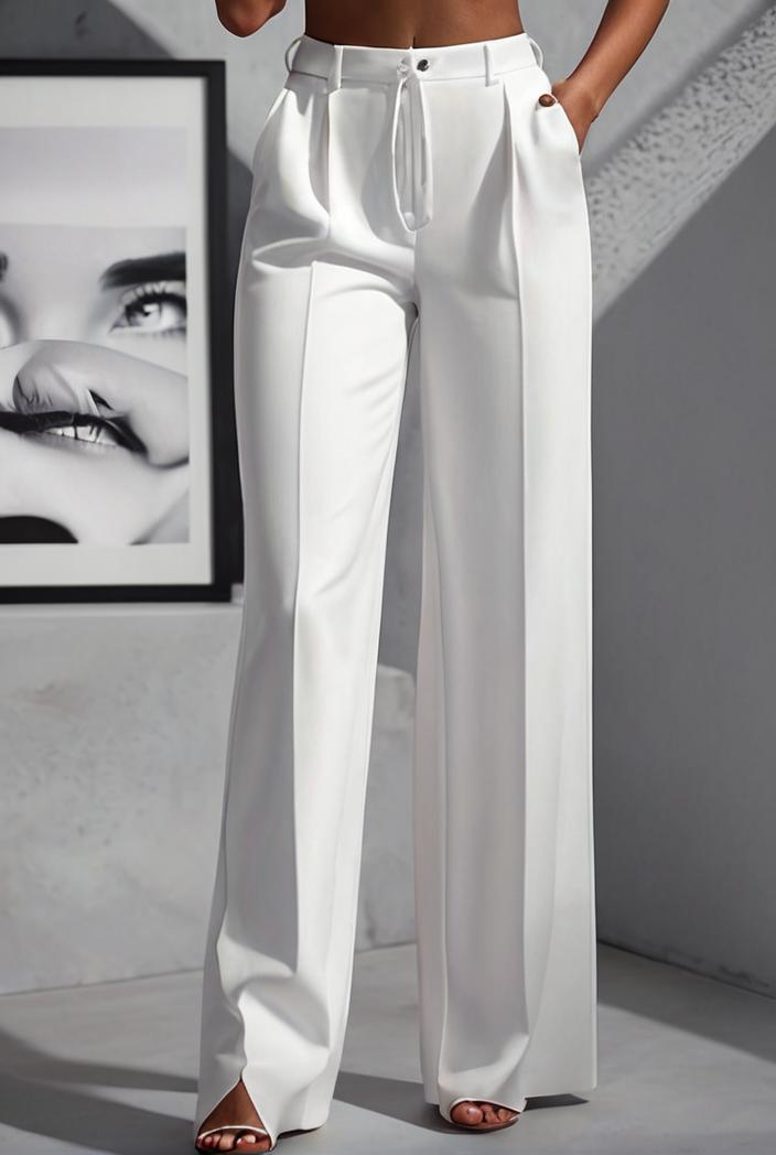 one shoulder crop top mopping pants two piece suit 124995
