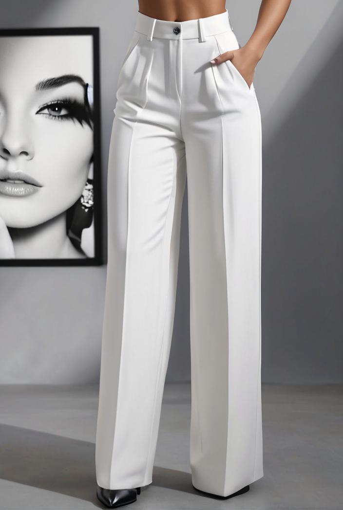 one shoulder crop top mopping pants two piece suit 124996
