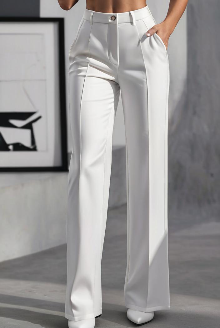 one shoulder crop top mopping pants two piece suit 124997