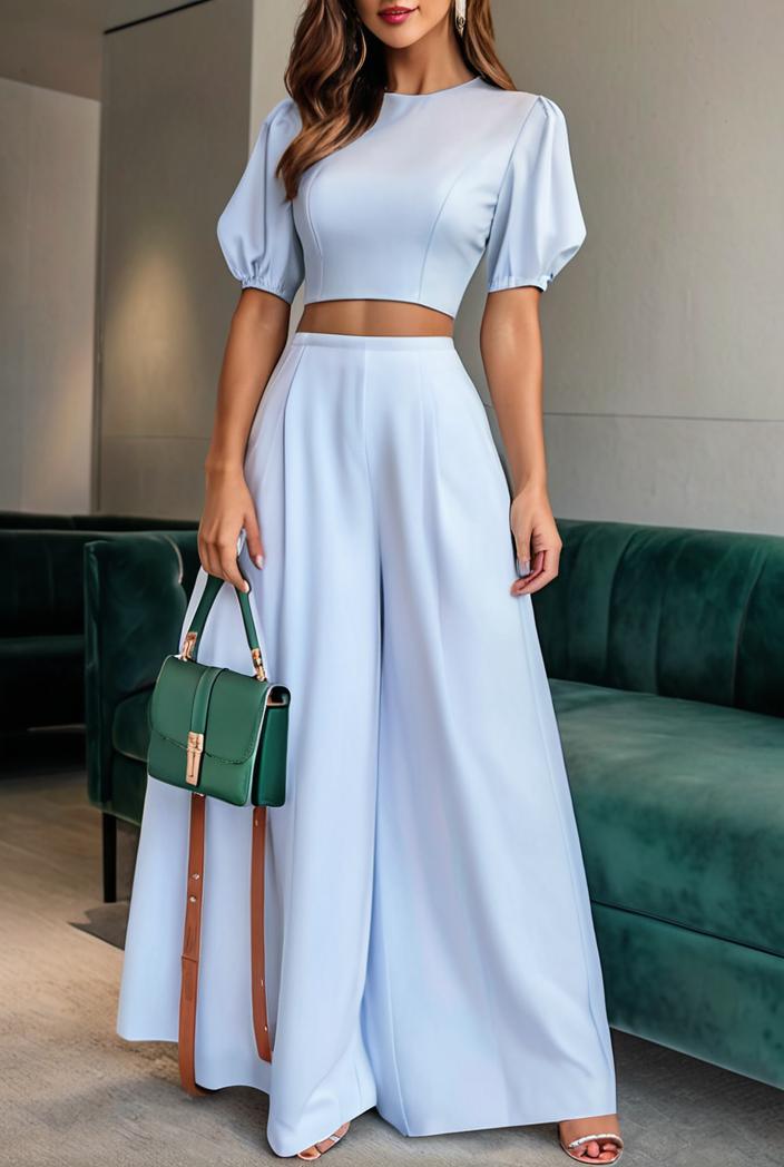 plain puff sleeve buttoned shirt dress 126456