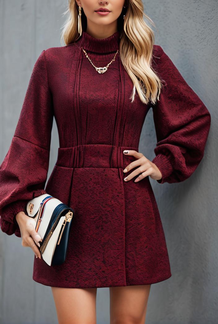 women s dresses velvet burnt flower ruffled irregular long sleeve dress 117641