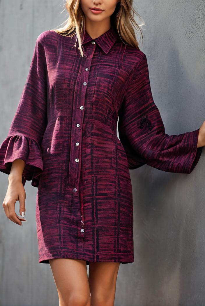 women s dresses velvet burnt flower ruffled irregular long sleeve dress 117649