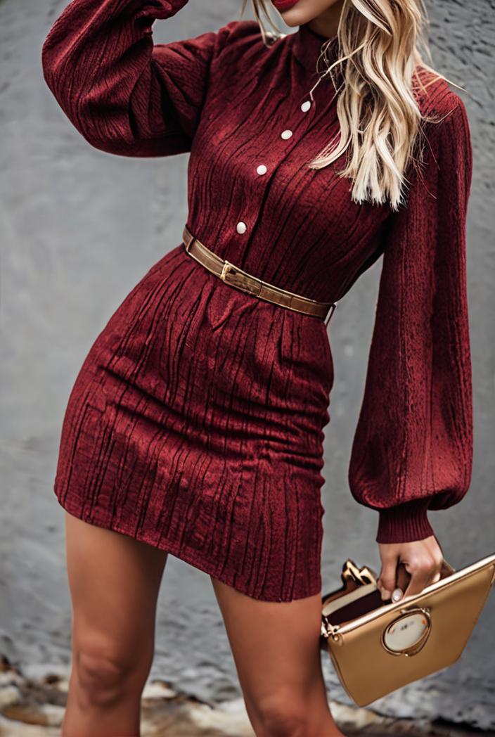 women s dresses velvet burnt flower ruffled irregular long sleeve dress 117705