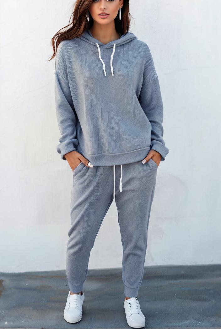 2 piece knitted cotton lounge sweatshirt 139843