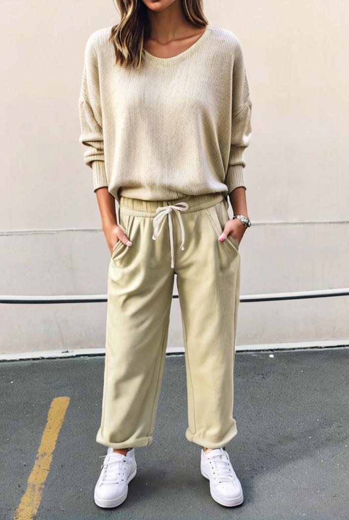 2 piece knitted cotton lounge sweatshirt 139849