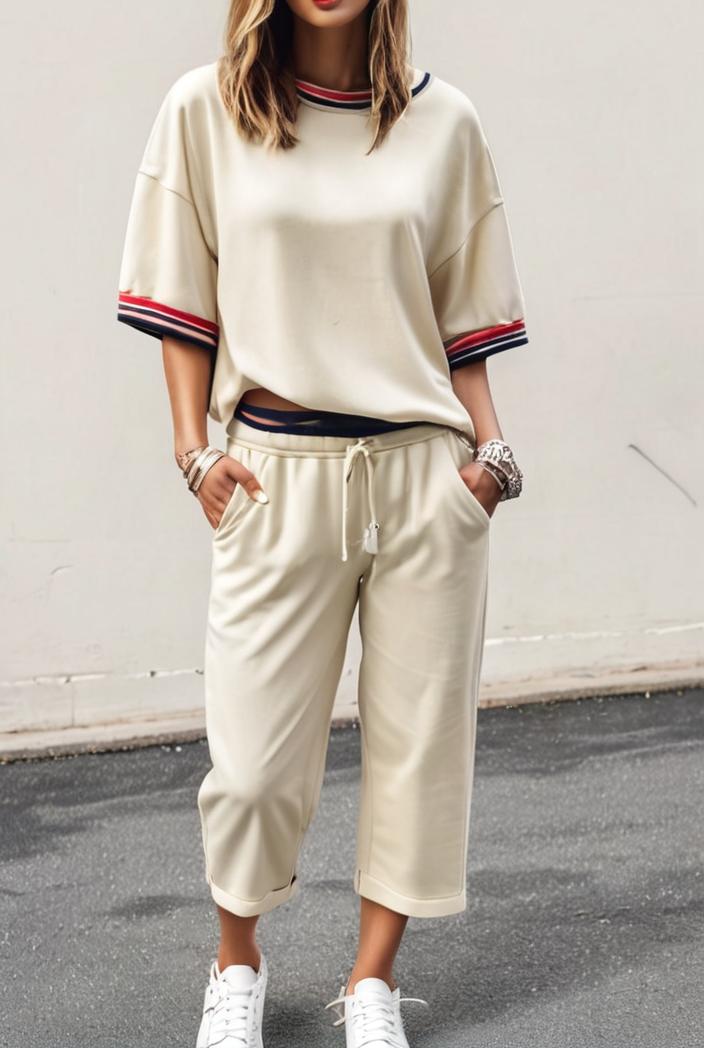 2 piece knitted cotton lounge sweatshirt 139850