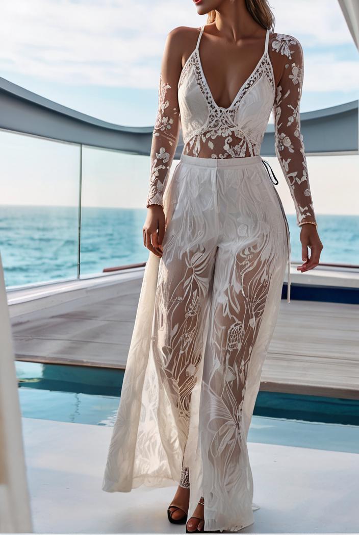 v neck sequined long sleeve dress 114783