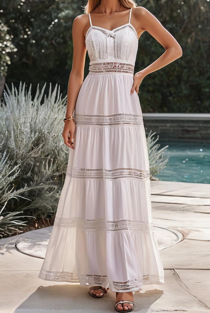 sling belted striped sleeveless dress 123486