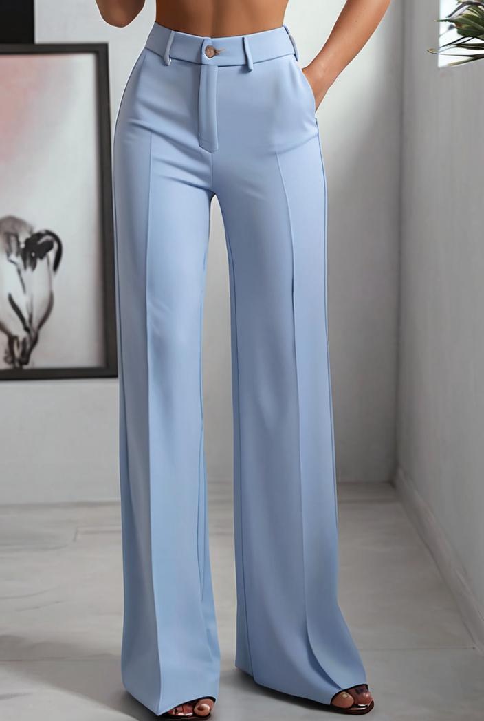 one shoulder crop top mopping pants two piece suit 126096