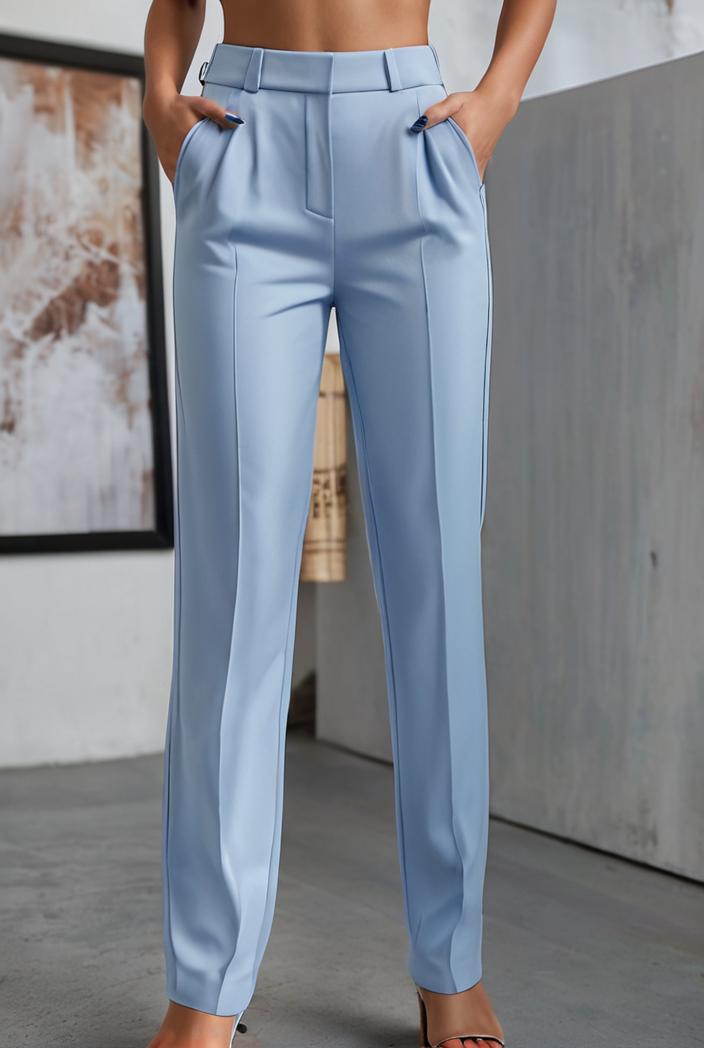 one shoulder crop top mopping pants two piece suit 126100