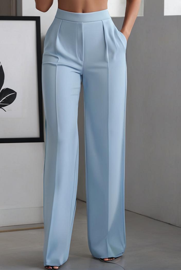 one shoulder crop top mopping pants two piece suit 126101