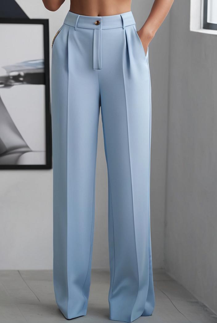 one shoulder crop top mopping pants two piece suit 126099