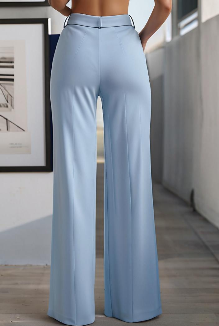 one shoulder crop top mopping pants two piece suit 126102