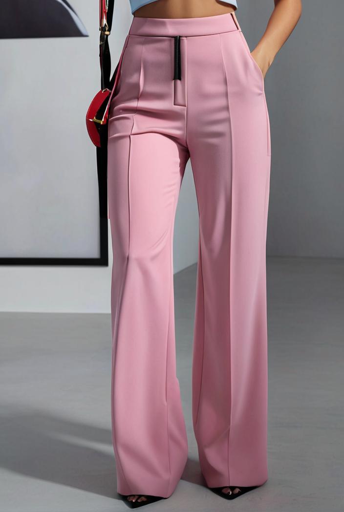 one shoulder crop top mopping pants two piece suit 126114