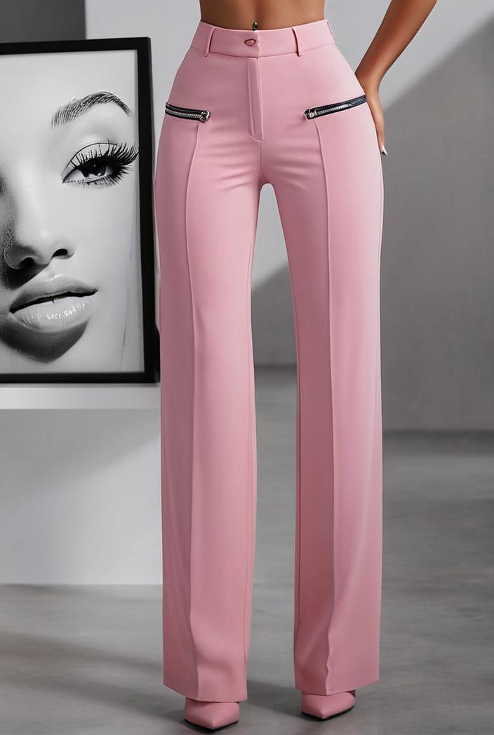 one shoulder crop top mopping pants two piece suit 126116