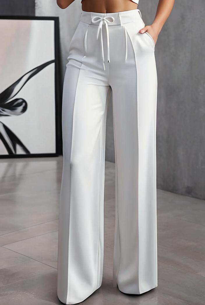 one shoulder crop top mopping pants two piece suit 126119