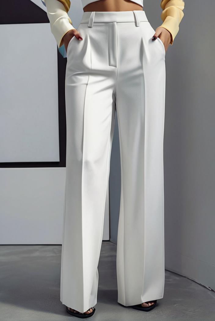one shoulder crop top mopping pants two piece suit 126122