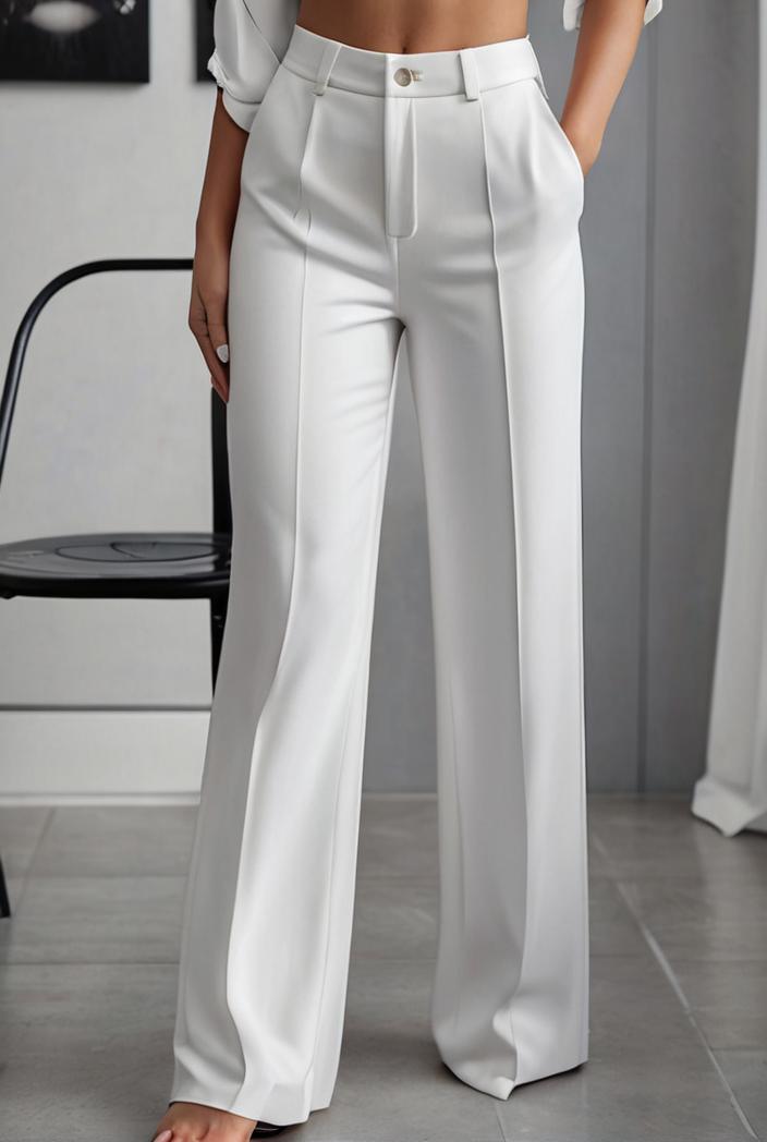 one shoulder crop top mopping pants two piece suit 126123