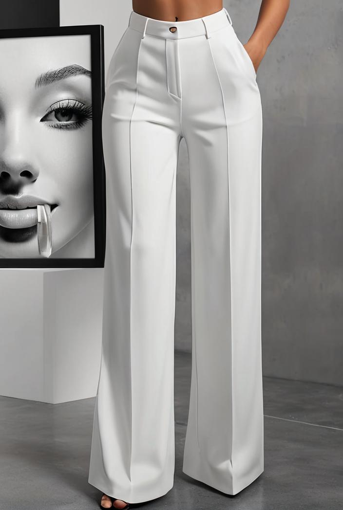 one shoulder crop top mopping pants two piece suit 126124