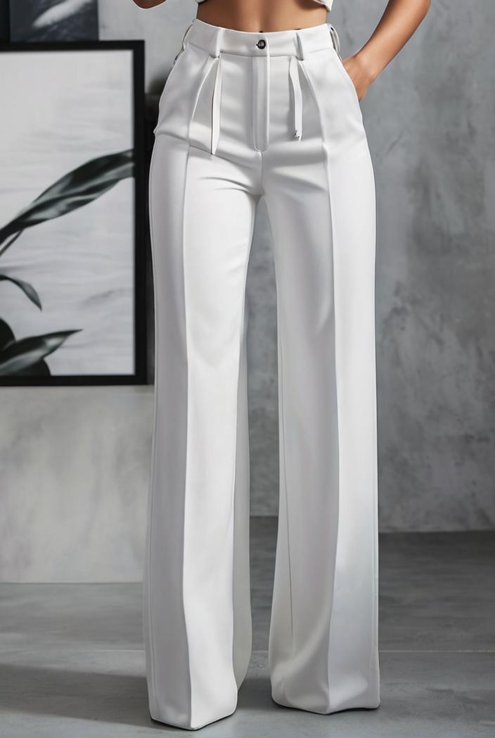 one shoulder crop top mopping pants two piece suit 126125