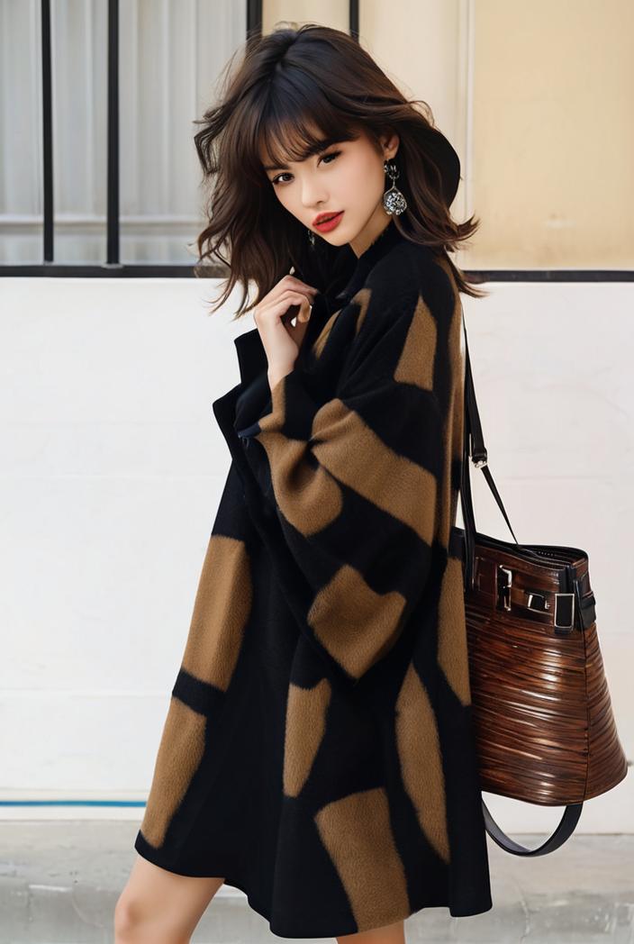 cotton printed long sleeve loose casual maxi dress 105763