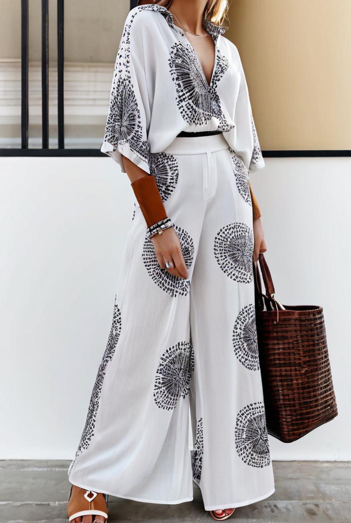 cotton printed long sleeve loose casual maxi dress 105802
