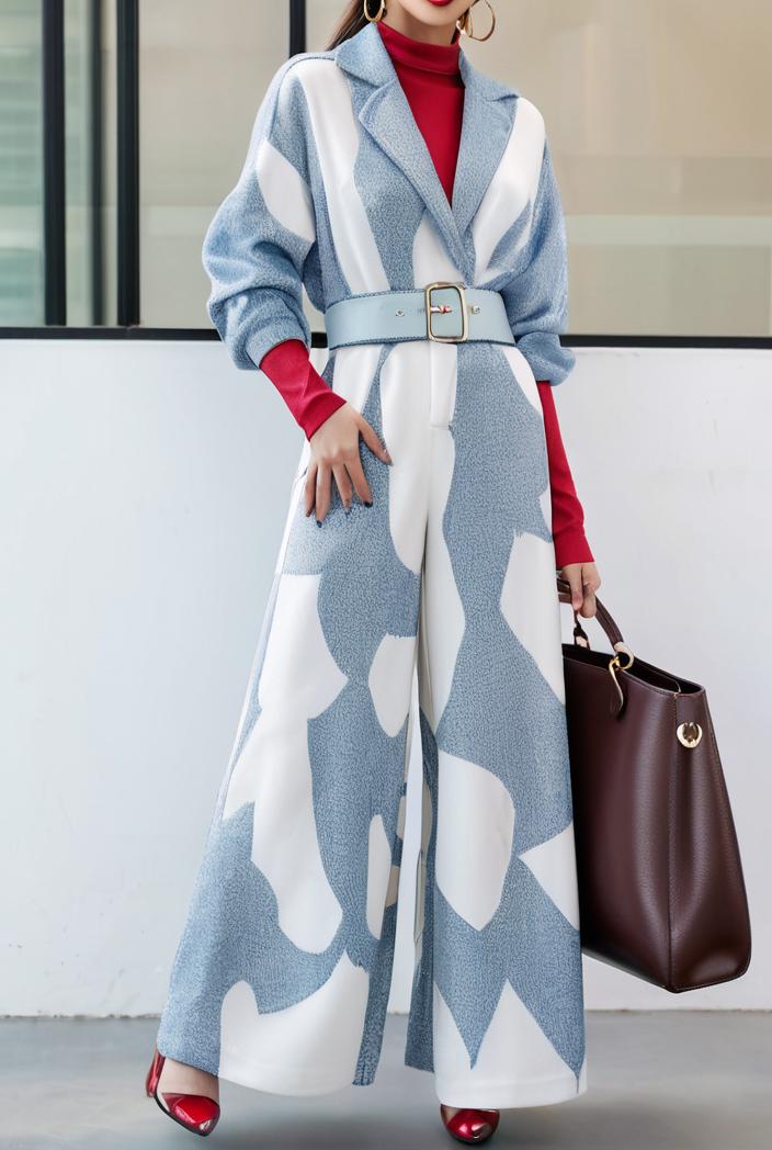 cotton printed long sleeve loose casual maxi dress 105804