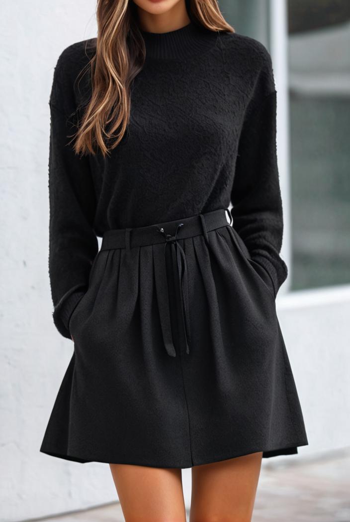 smocked tied balloon sleeve mini dress 101878