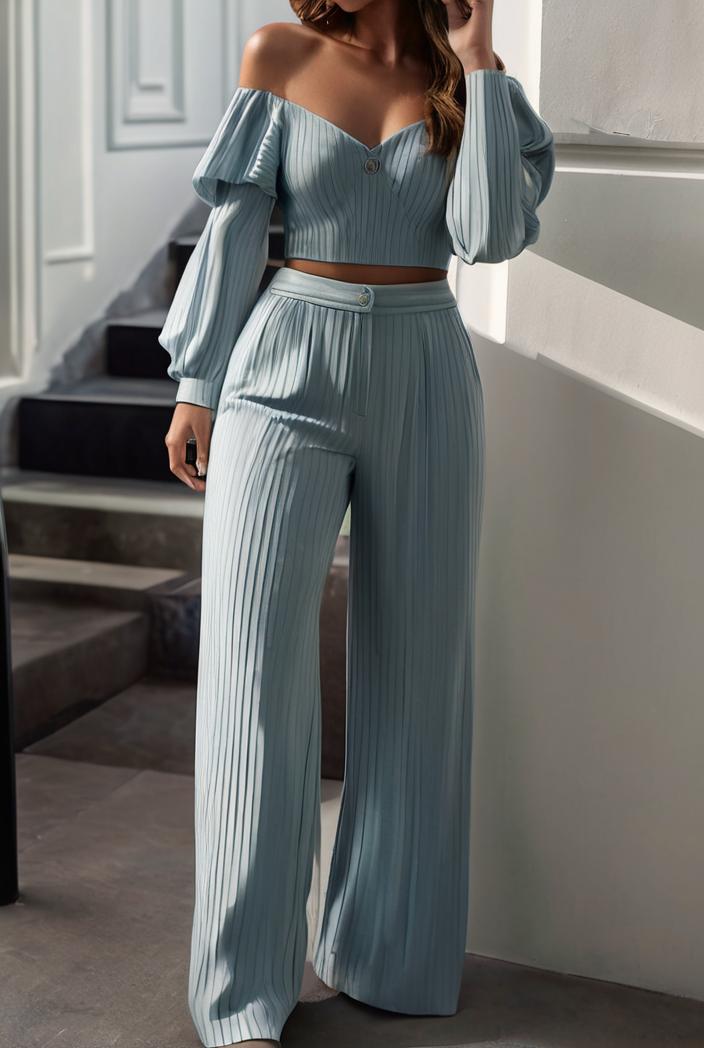 women s sets long sleeve cardigan slim buttoned casual two piece suit 125340