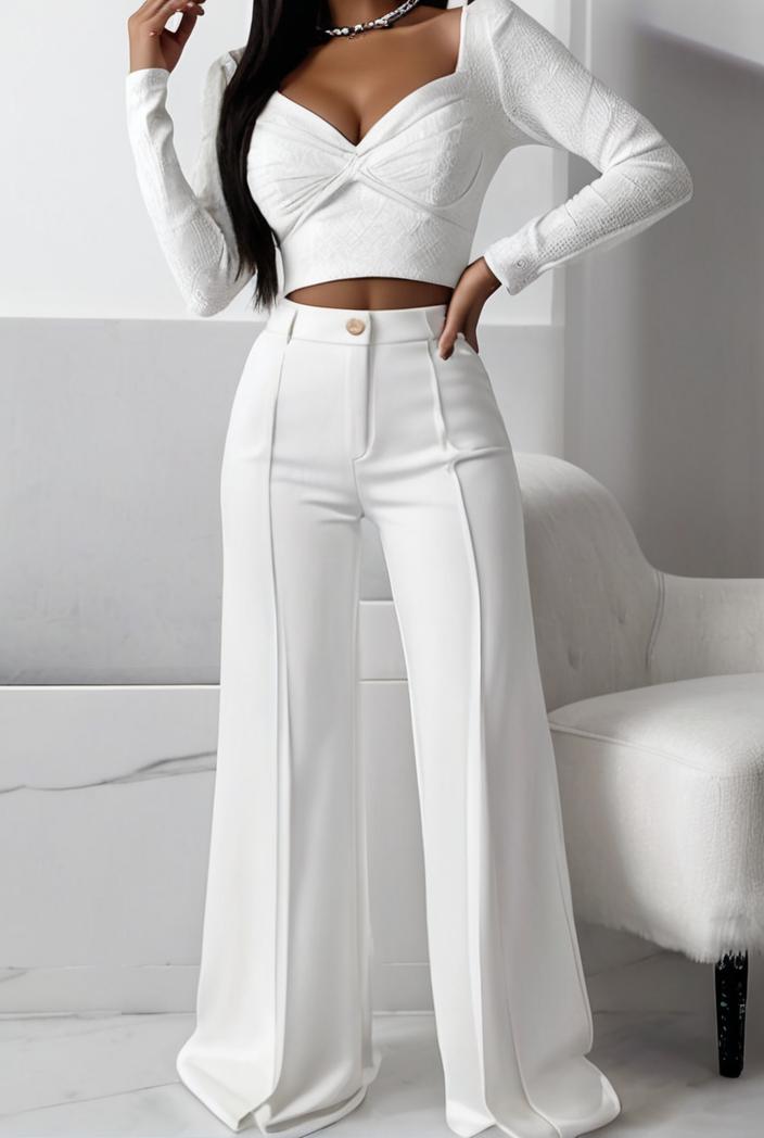 women s sets long sleeve cardigan slim buttoned casual two piece suit 125367