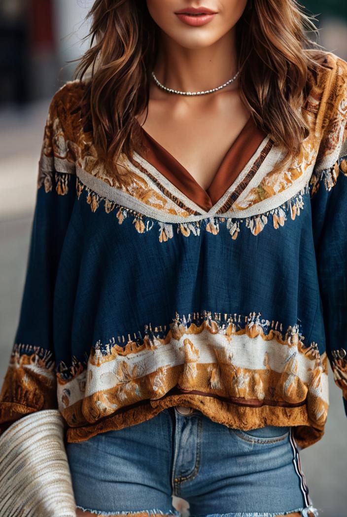 women s t shirts landscape print round neck pullover long sleeve t shirts 126372