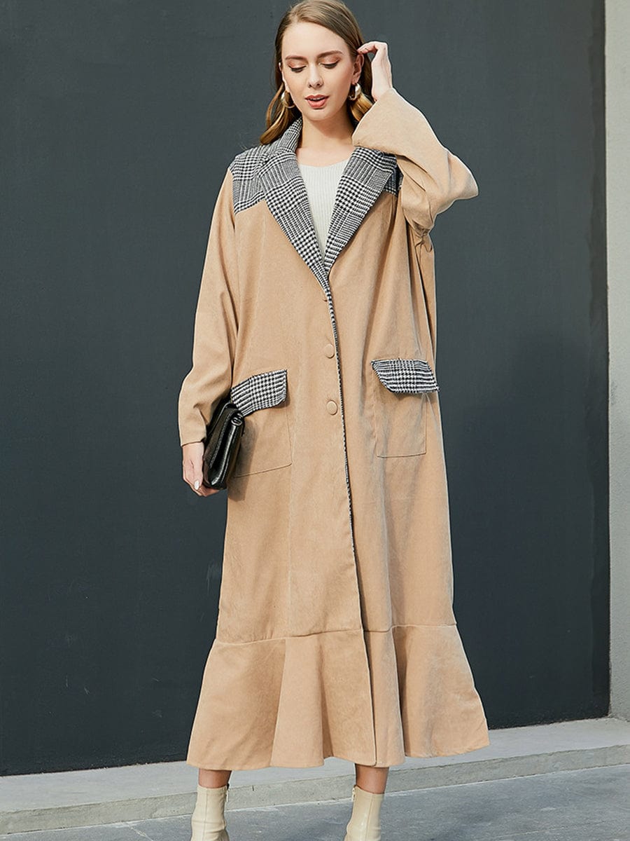 MsDressly Coats Loose Commuter Temperament Solid Color Coat