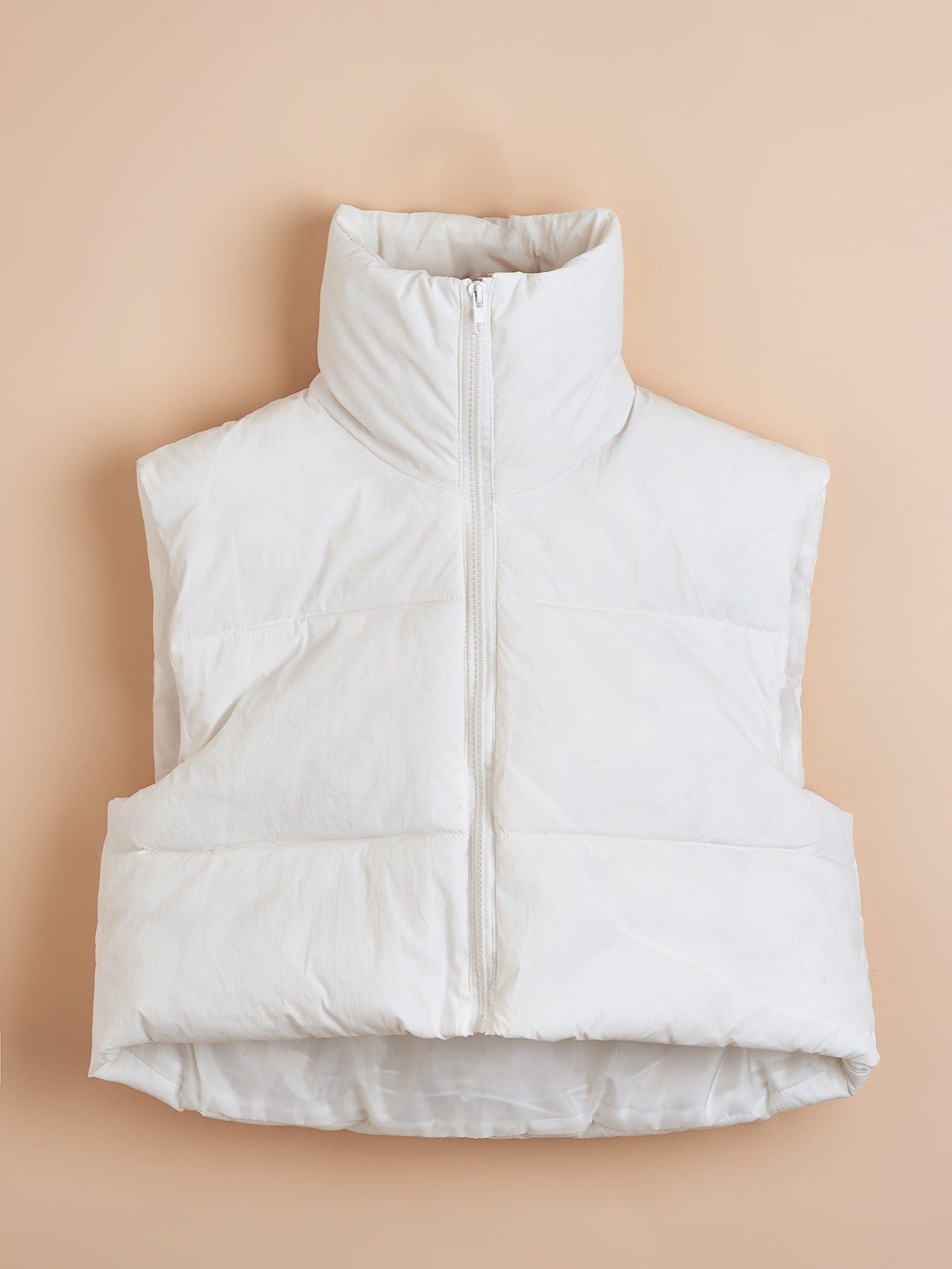 MsDressly Coats Solid Lightweight Thermal Layer Sleeveless Zip-Up Vest Coat COA231012020WHIS(4)