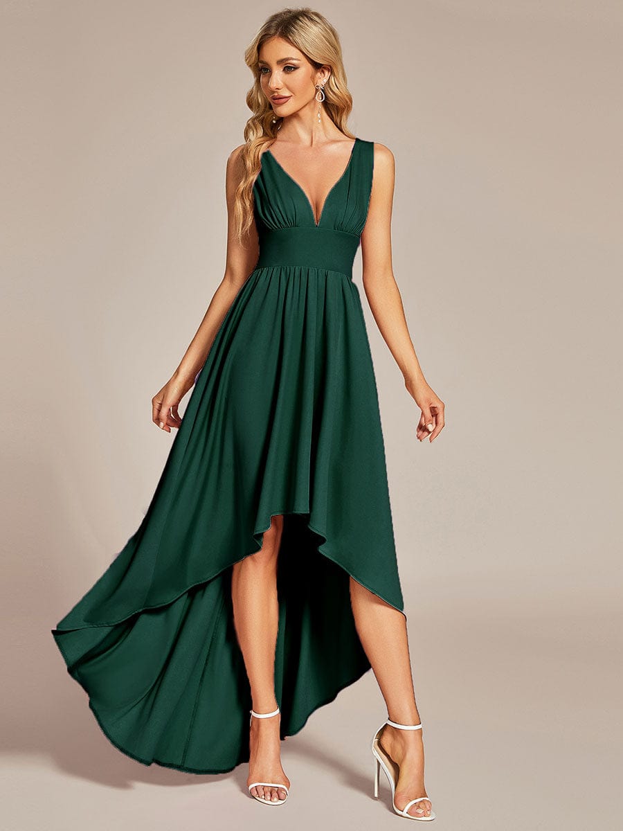 MsDresslyEP Formal Dress Elegant High-Low Sleeveless Empire Waist Bridesmaid Dress DRE2310040002DGN4