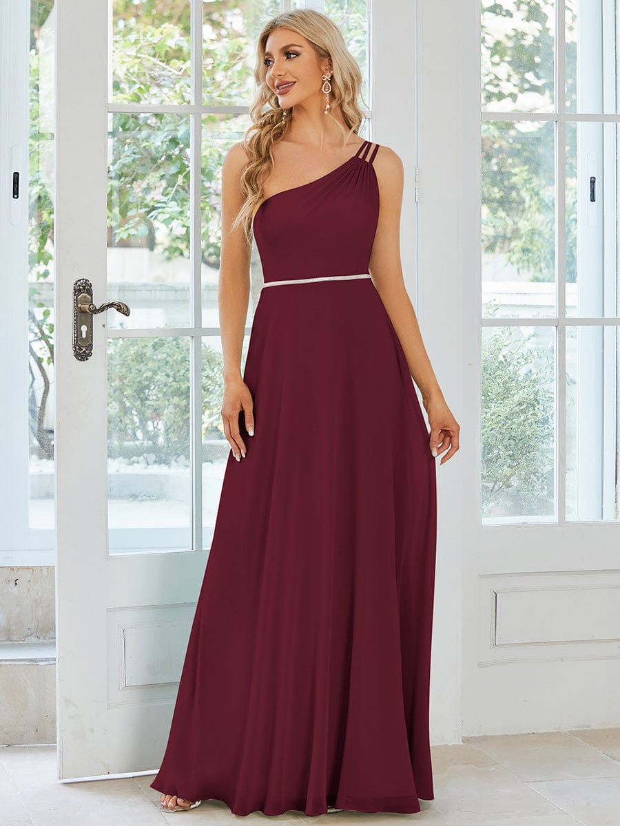 MsDresslyEP Formal Dress Flowy Chiffon One-Shoulder with Three Straps Bridesmaid Dress DRE2310040017DRD4