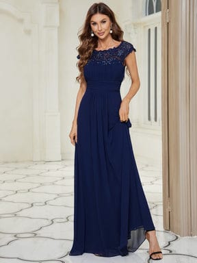 MsDresslyEP Formal Dress Maxi Lace Cap Sleeve Long Formal Evening Dress DRE230912A2635NBY4