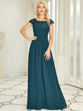 MsDresslyEP Formal Dress Maxi Lace Cap Sleeve Long Formal Evening Dress DRE230912A2659TEL4