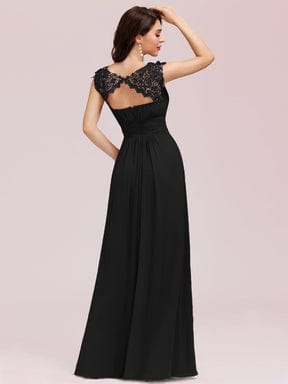 MsDresslyEP Formal Dress Maxi Lace Cap Sleeve Long Formal Evening Dress